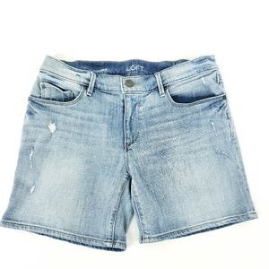 Loft Distressed Jean Shorts Size 6
